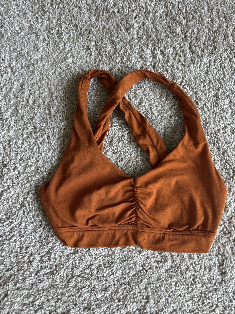 aerie Rust Cross-Back Sports Bra